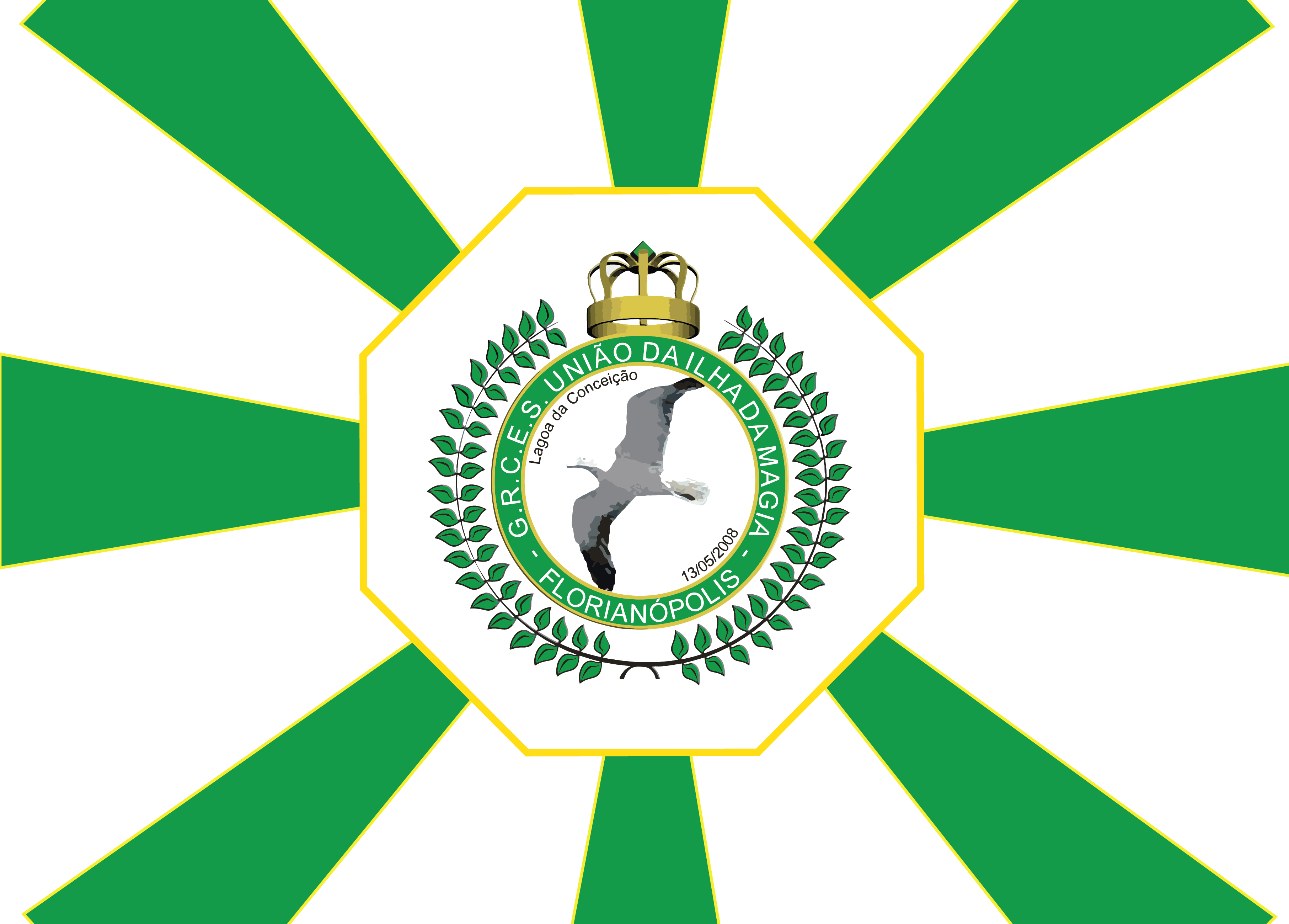 Bandeira da escola União da Ilha da Magia