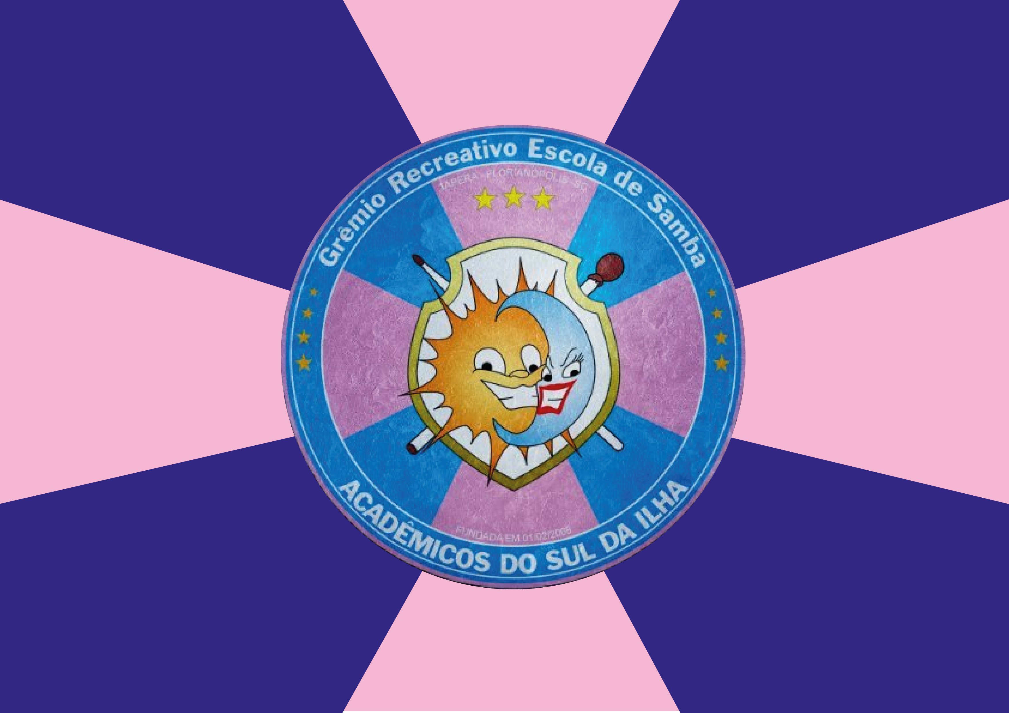 Bandeira da escola Acadêmicos do Sul da Ilha