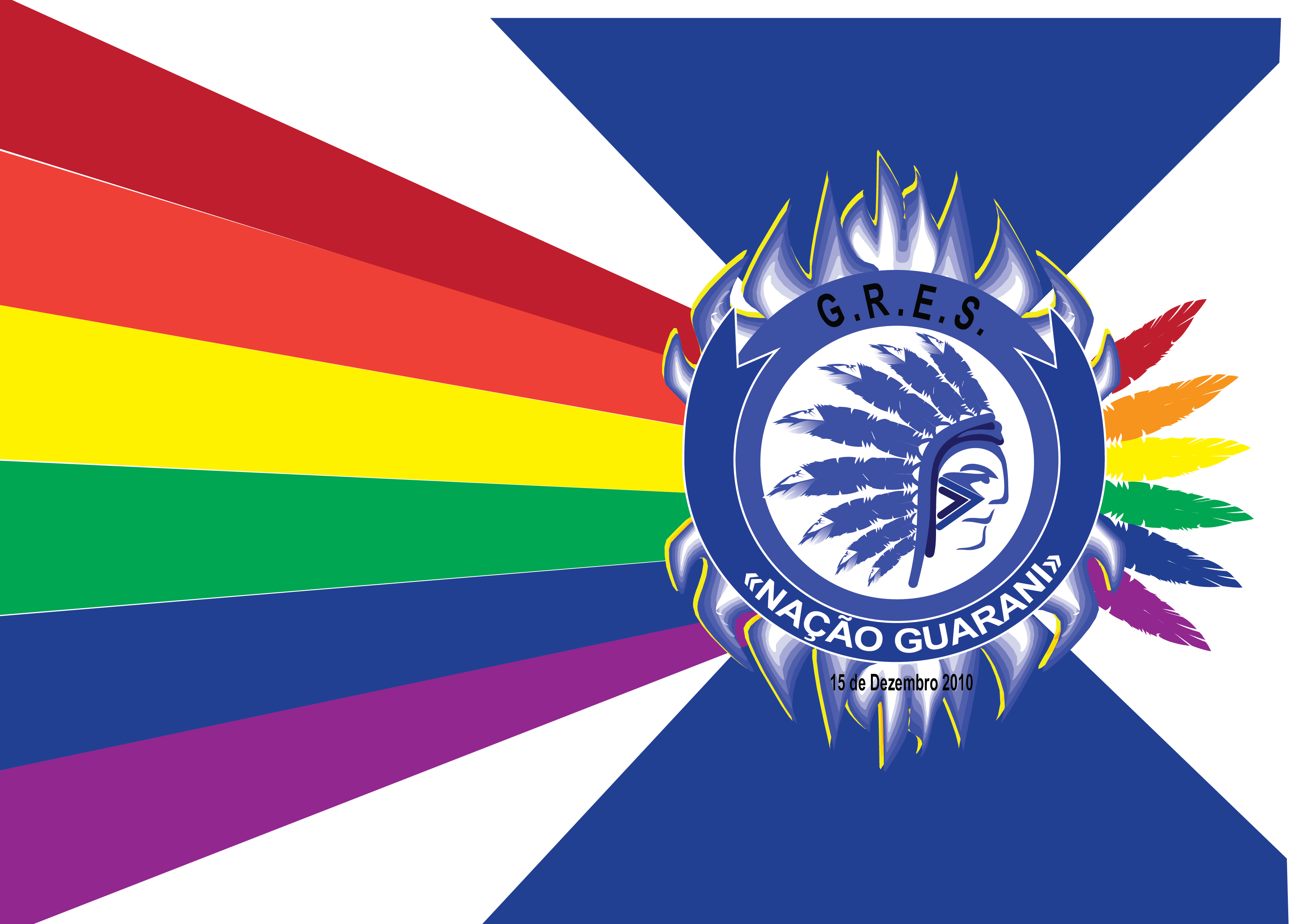 Bandeira da escola Nação Guarani